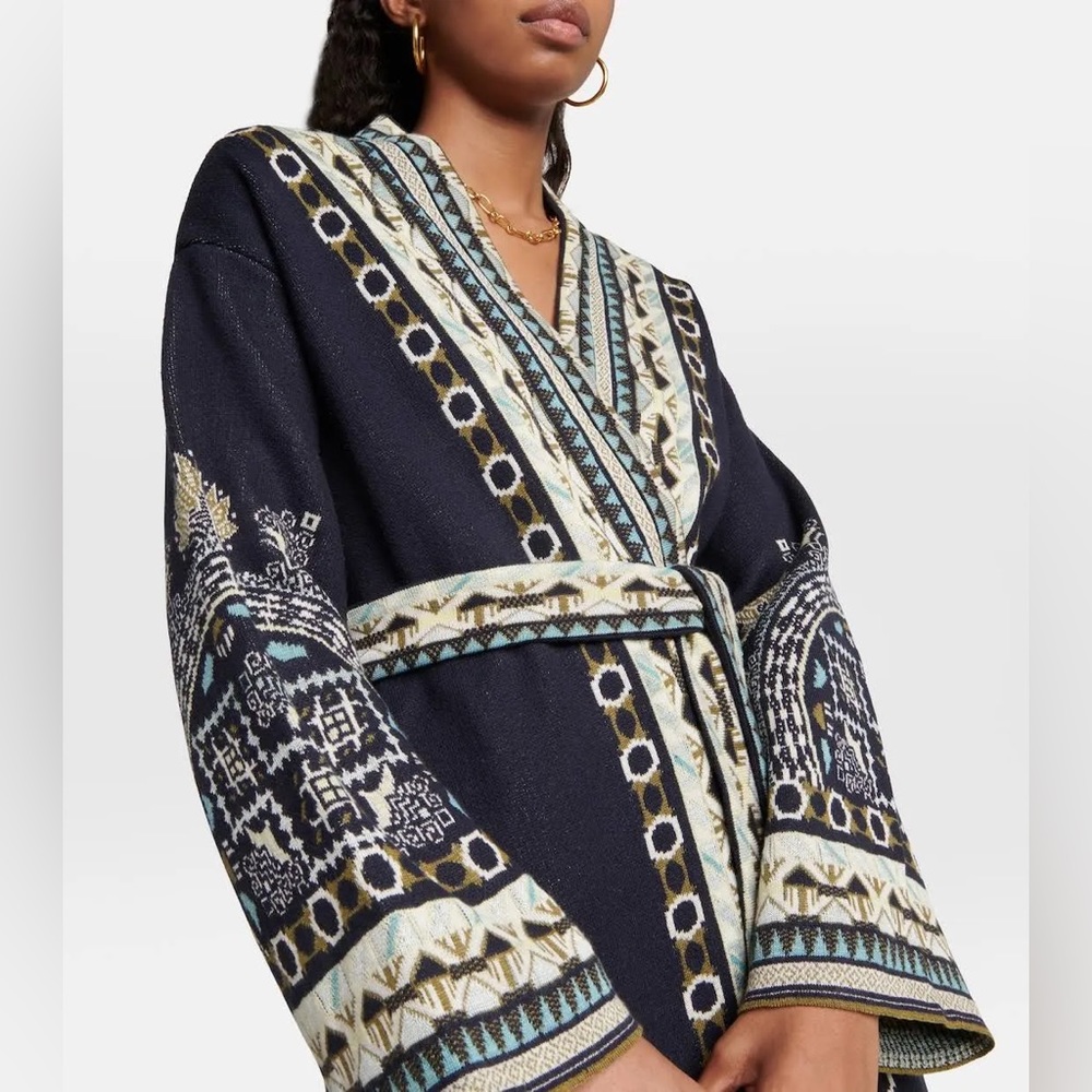 ETRO
Jacquard silk and linen-blend robe NWT size 46/ US 10 made in Italy